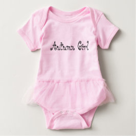 Höstflicka typografi tutu baby bodysuit t-shirt