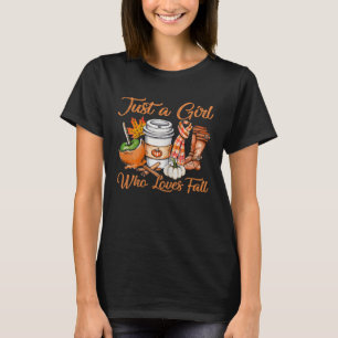 Höstflickor Bara en tjej som älskar höst Pumpa Sp T Shirt