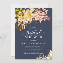 Höstflottan blå botaniska Möhippan Inbjudningar