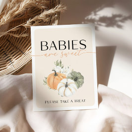 Höstfödelsedag Spädbarn är ett svalt tecken Poster