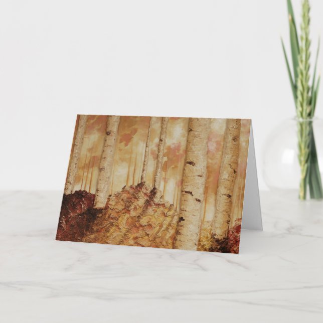 Höstfödelsekort av Artist Alison Galvan Kort (Framsida)