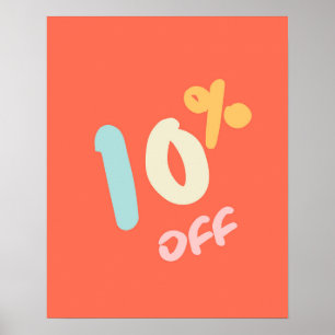 Höstförsäljningsskylt, butikssignal, 10 % rabatt poster