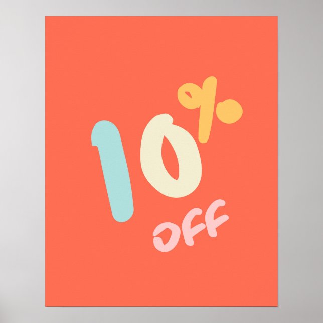 Höstförsäljningsskylt, butikssignal, 10 % rabatt poster (Framsidan)