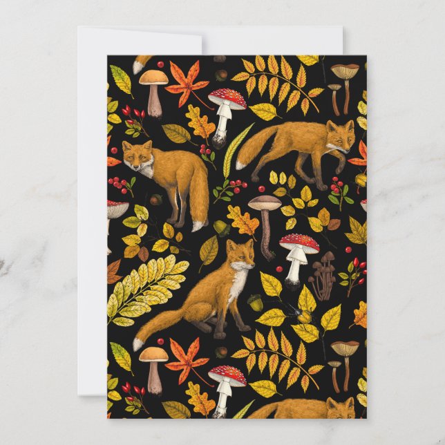 Höstfoxar på svart (Framsida)