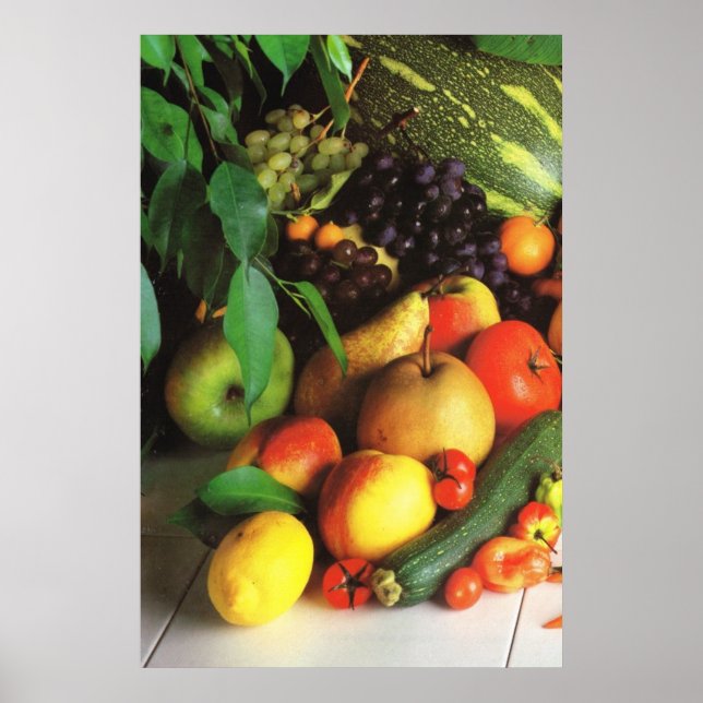 Höstfrukter och grönsaker poster (Framsidan)
