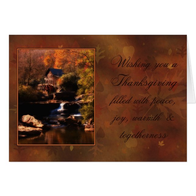 Höstfyllning, Thanksgiving Hälsningskort (Framsidan Horizontal)