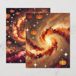 Höstgalax Pumpa Kryddad Scrapbookpapper