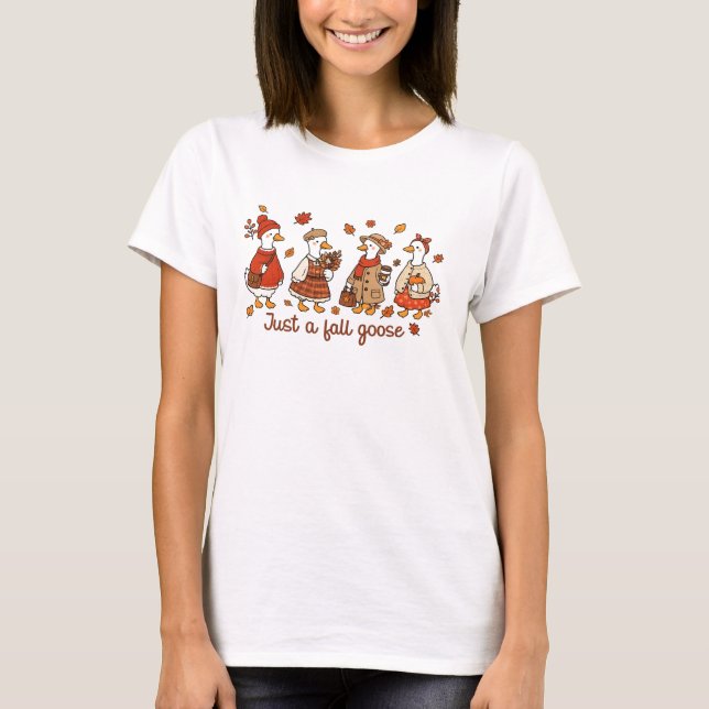 Höstgås Tröja | Rolig Höst T-Shirt (Framsida)