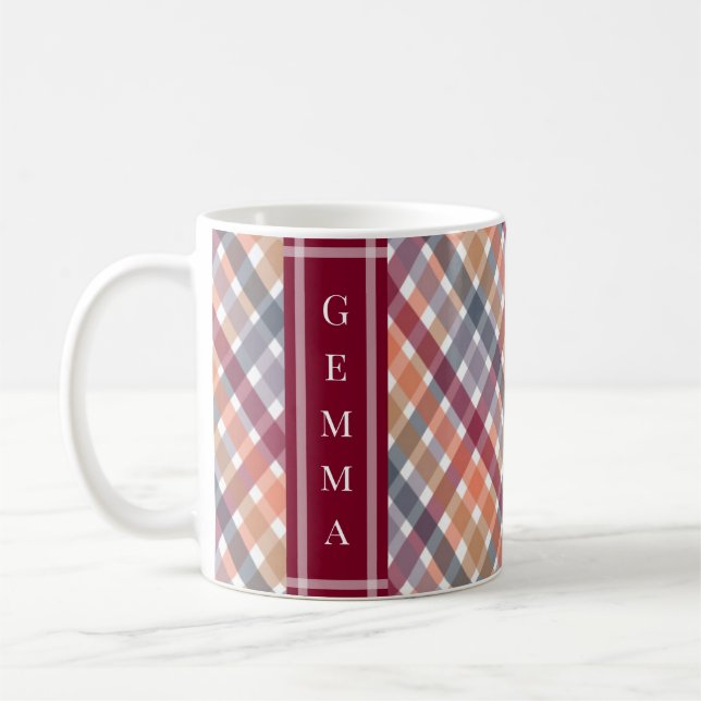 Höstgingham Kaffemugg (Vänster)