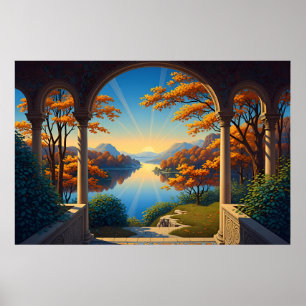 Höstglans bortom valvet poster