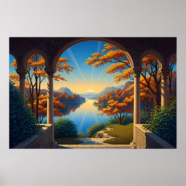 Höstglans bortom valvet poster (Framsidan)