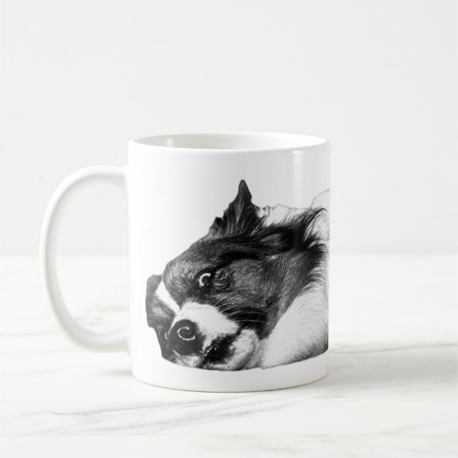 Höstglöd, återställ Corgi-skiss Kaffemugg (Vänster)