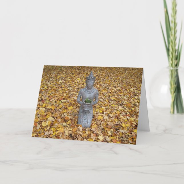 Höstgratidkort - Thai Statue Tack Kort (Framsida)