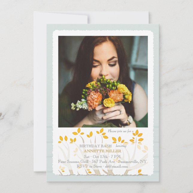 Höstgrens fotobjudning inbjudningar (Framsida)