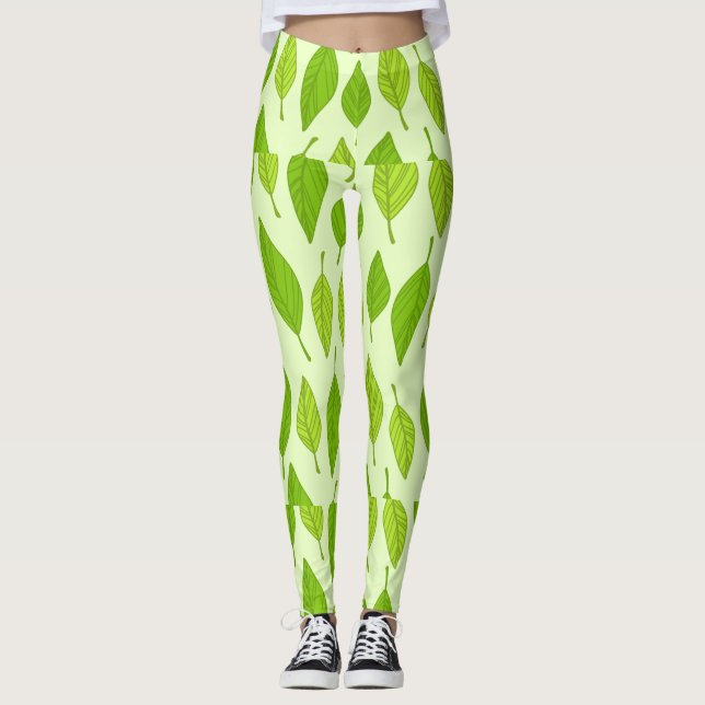 HöstGröntens Löv Leggings (Framsida)