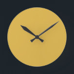 HöstGult Rund Klocka<br><div class="desc">Hösten Gult färg Wall Clock av Gerson Ramos.</div>