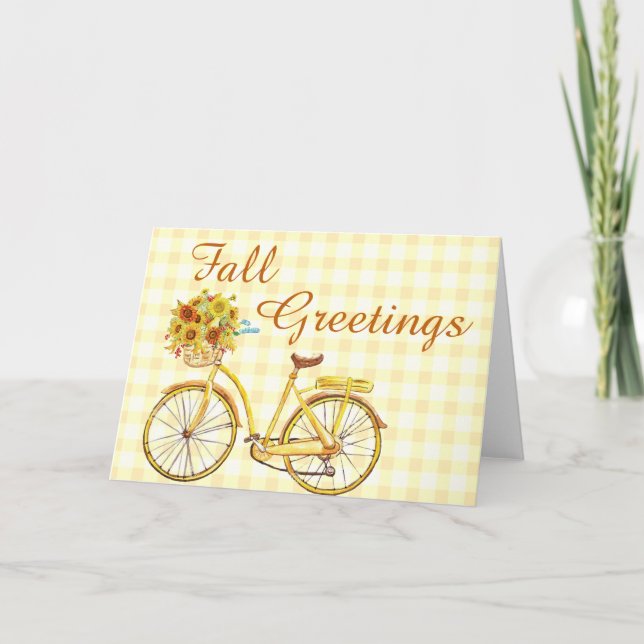Hösthälsningar cykel kort (Framsida)