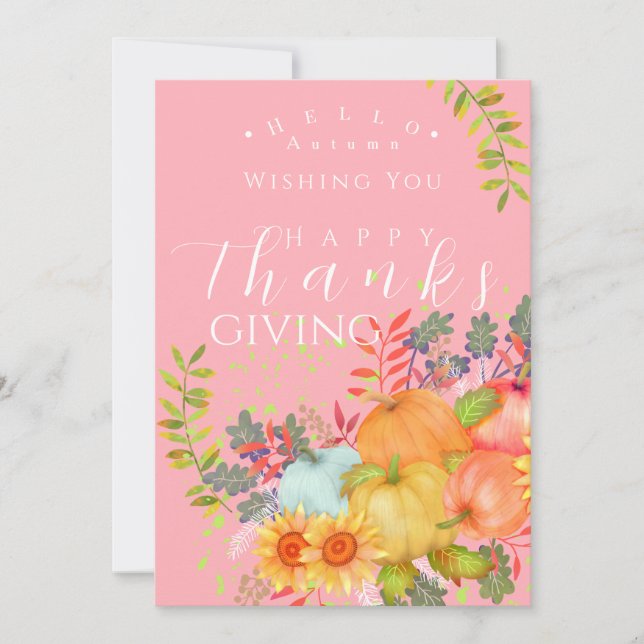 Hösthälsningskort för Rosa av hösthälsning Kort (Framsida)