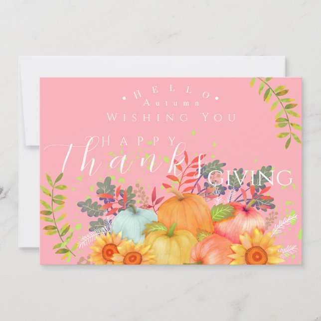 Hösthälsningskort för Rosa av hösthälsning Kort (Framsida)