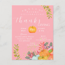 Hösthälsningskort för Rosa av hösthälsning Vykort