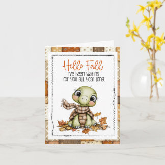 Hösthälsningskort, Höstsköldpadda kort