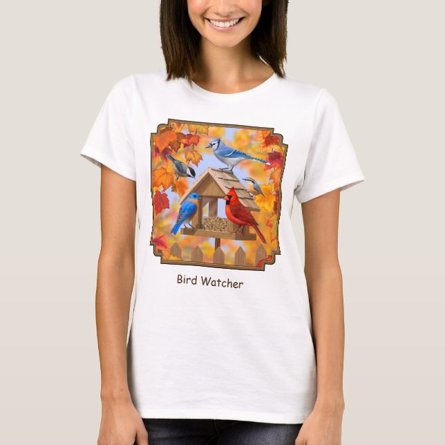 Hösthöns-matarsamling T-shirt (Framsida)