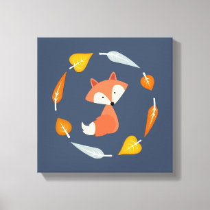 Hösthöns Wandeans Baby Red Fox Canvastryck