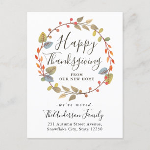 Hösthöns Wandeans Happy thanksgiving Helgdag Flytt Meddelande Vykort