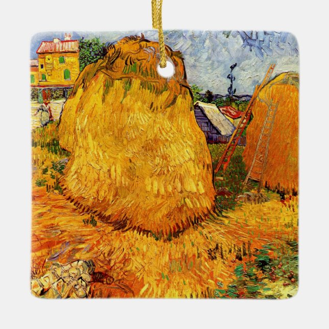 Hösthössjor i Provence av Vincent van Gogh Julgransprydnad Keramik (Framsida)