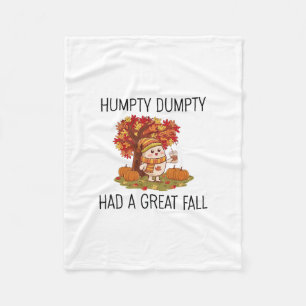 Hösthöst Thanksgiving T-shirt Humpty Dumpty Rollig Fleecefilt