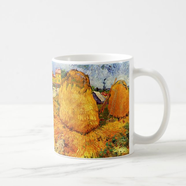 Hösthöstackar i Provence av Vincent van Gogh Kaffemugg (Höger)