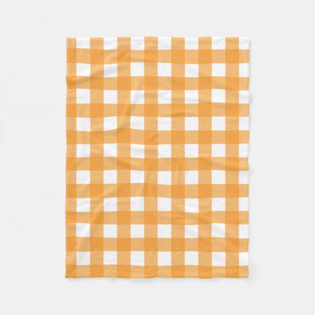 Hösthösten, Orange, Mönster Fleecefilt (Framsidan)