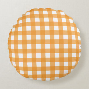 Hösthösten, Orange, Mönster Rund Kudde