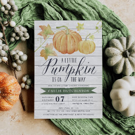 Hösthösten Pumpkin Baby Shower Inbjudningar