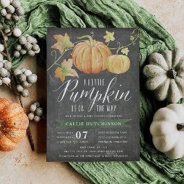 Hösthösten Pumpkin Baby Shower Inbjudningar
