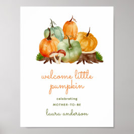 Hösthösten Pumpkin Baby Shower Poster