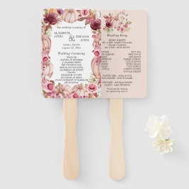 Hösthösten Pumpkin Rosa Burgundy Bröllopsprogram