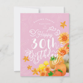 Hösthösten Pumpkin Rosa Julkort