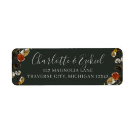 Hösthösten: Torkad Greenery Bröllop Adress Returadress Etikett