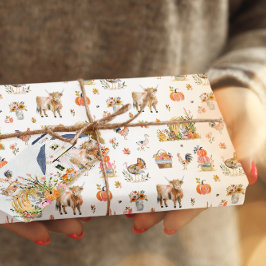 Hösthösten | Vattenfärgad Thanksgiving Presentpapper