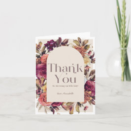 Hösthöstens andedräkt Tan Baby Shower Tack Kort