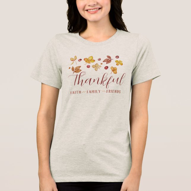 Hösthöstens Blommigt - tack T Shirt (Framsida)