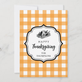 Hösthöstens Orange Thanksgiving Turkiet Julkort