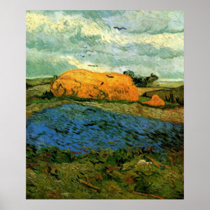 Hösthöstlagnar under en regnig himmel av Vincent v Poster