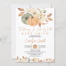 Hösthöstpumpa som sjunker i Kärlek Baby Shower