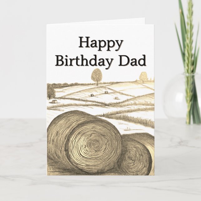Hösthöstskiss med fält i fjärran kort (Framsida)