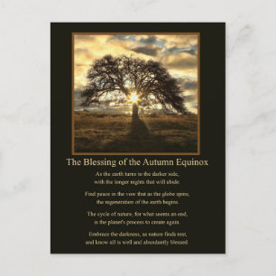Höstjämndag Mabon Ekträd Blessing Vykort