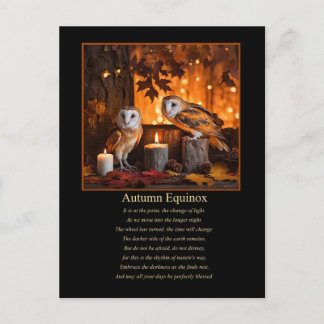 Höstjämndag Mabon Pagan Wicca Helg Vykort