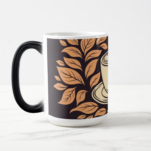 Höstkaffekopp Botaniskt Mönster 15 oz mugg (Vänster)