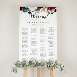 Höstkalligrafi - alfabetiskt sittningsschema poster